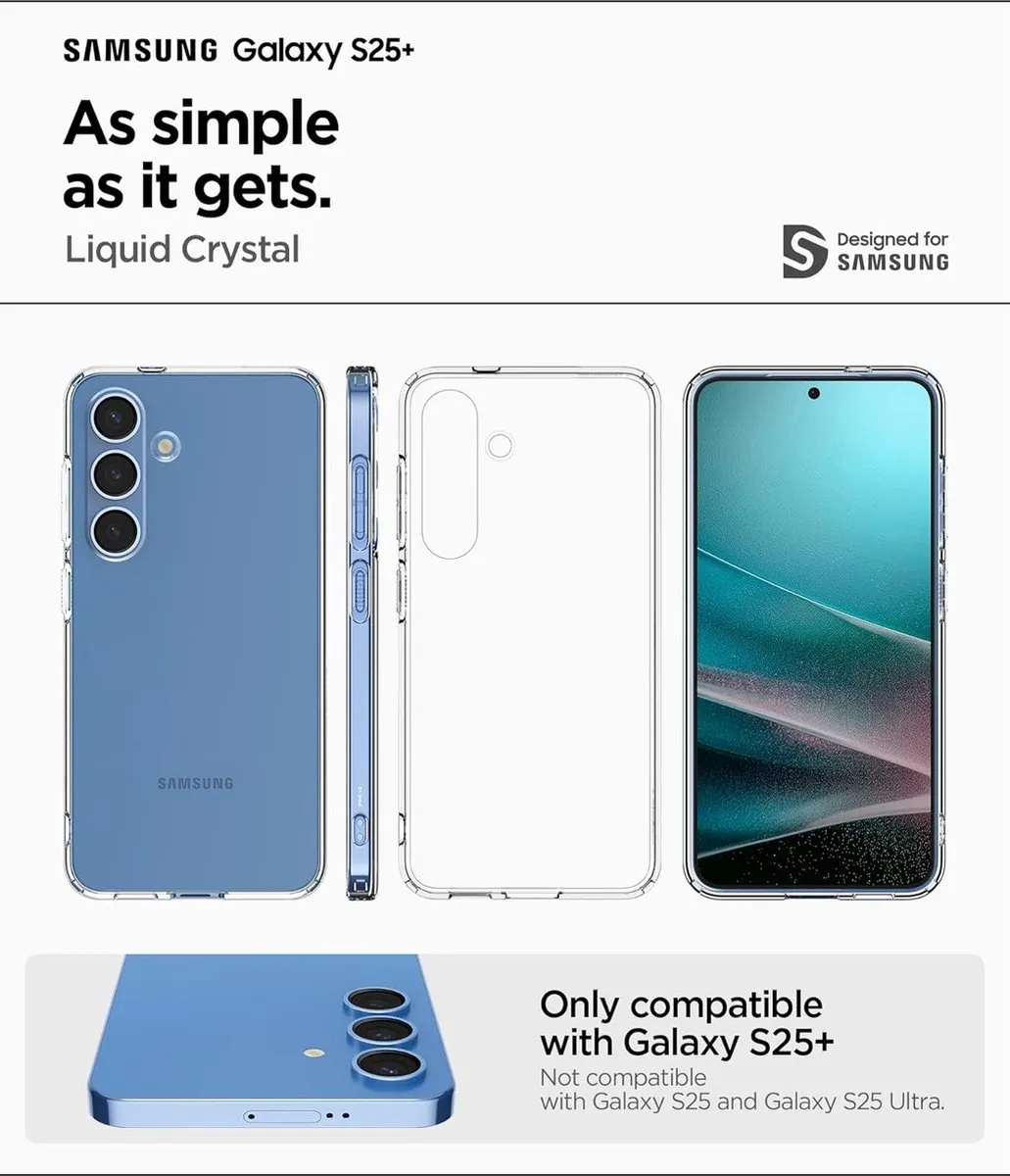 Spigen Galaxy S25 Plus Liquid Crystal Hoesje - Transparant