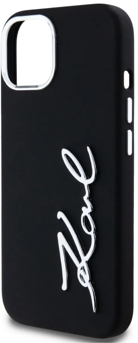 Karl Lagerfeld Hoesje iPhone 15 - Transparent - 1 Pasje