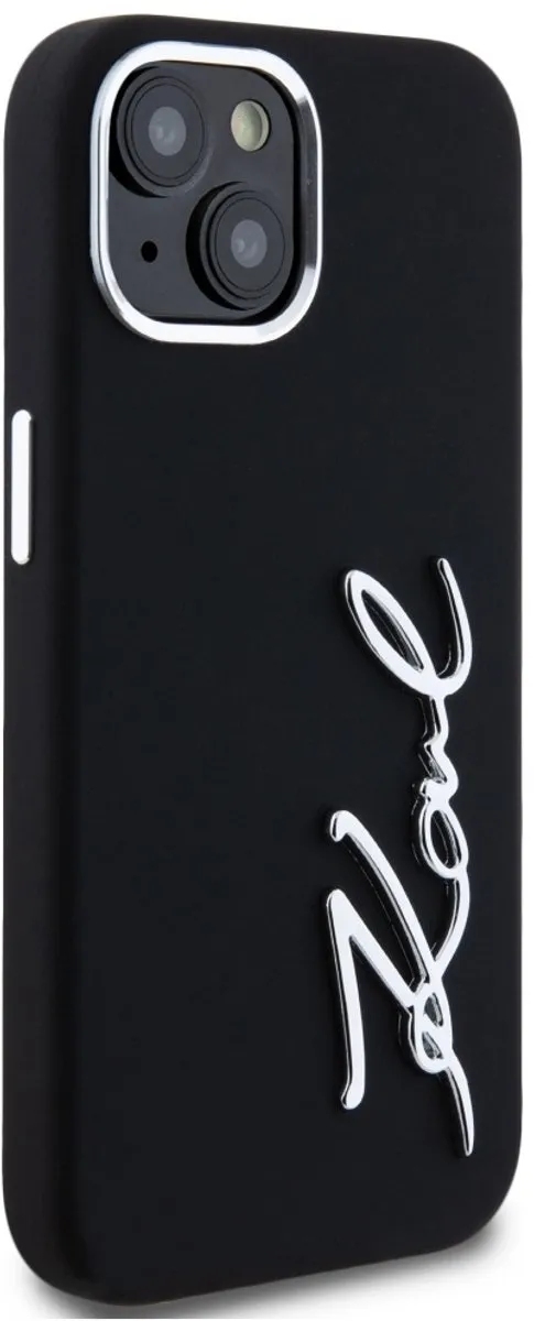 Karl Lagerfeld Hoesje iPhone 15 - Transparent - 1 Pasje
