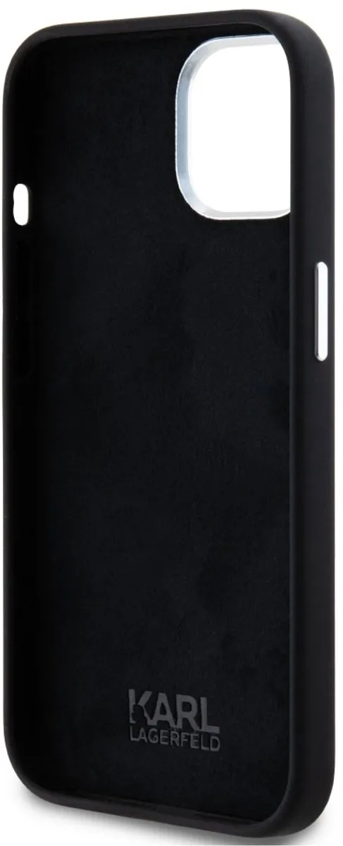 Karl Lagerfeld Hoesje iPhone 15 - Transparent - 1 Pasje