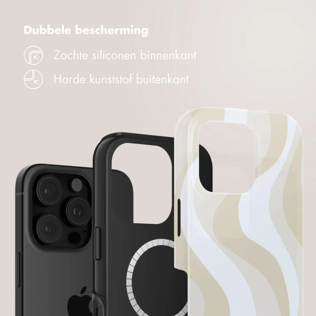 Selencia Hoesje iPhone 16 Pro Max - MagSafe Desert Waves Beige