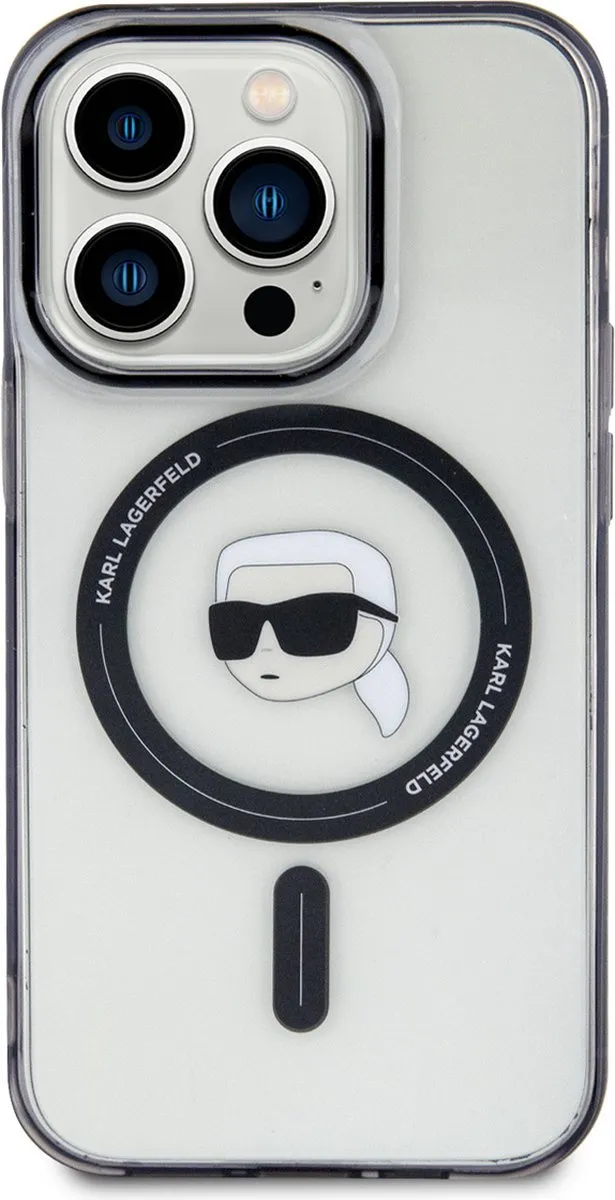 Karl Lagerfeld KLHMP15XHKHNOTK iPhone 15 Pro Max Hardcase - Transparant - MagSafe - afbeelding 6 van 6