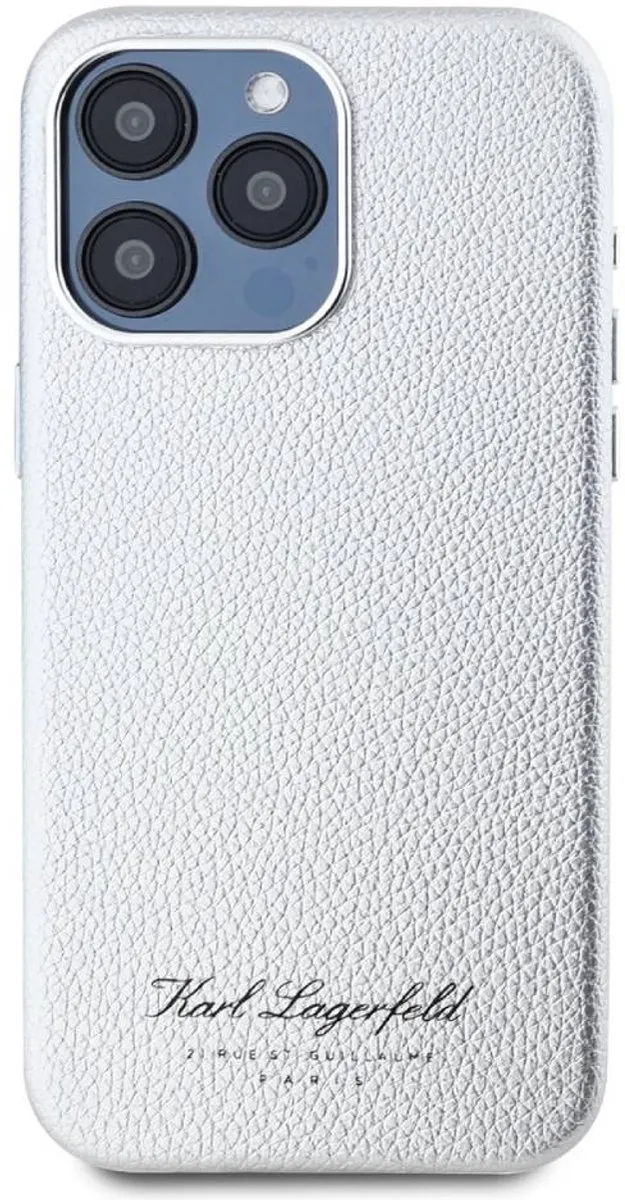 Karl Lagerfeld KLHCP15XPGWCMKHG Hoesje - iPhone 15 Pro Max - Zilver