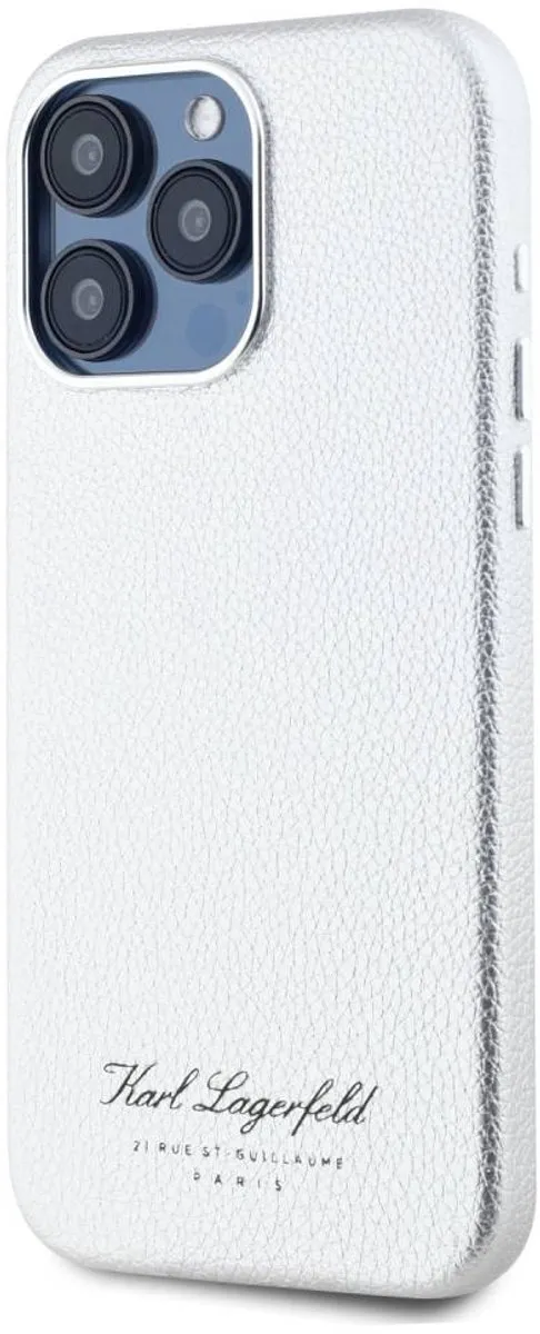 Karl Lagerfeld KLHCP15XPGWCMKHG Hoesje - iPhone 15 Pro Max - Zilver