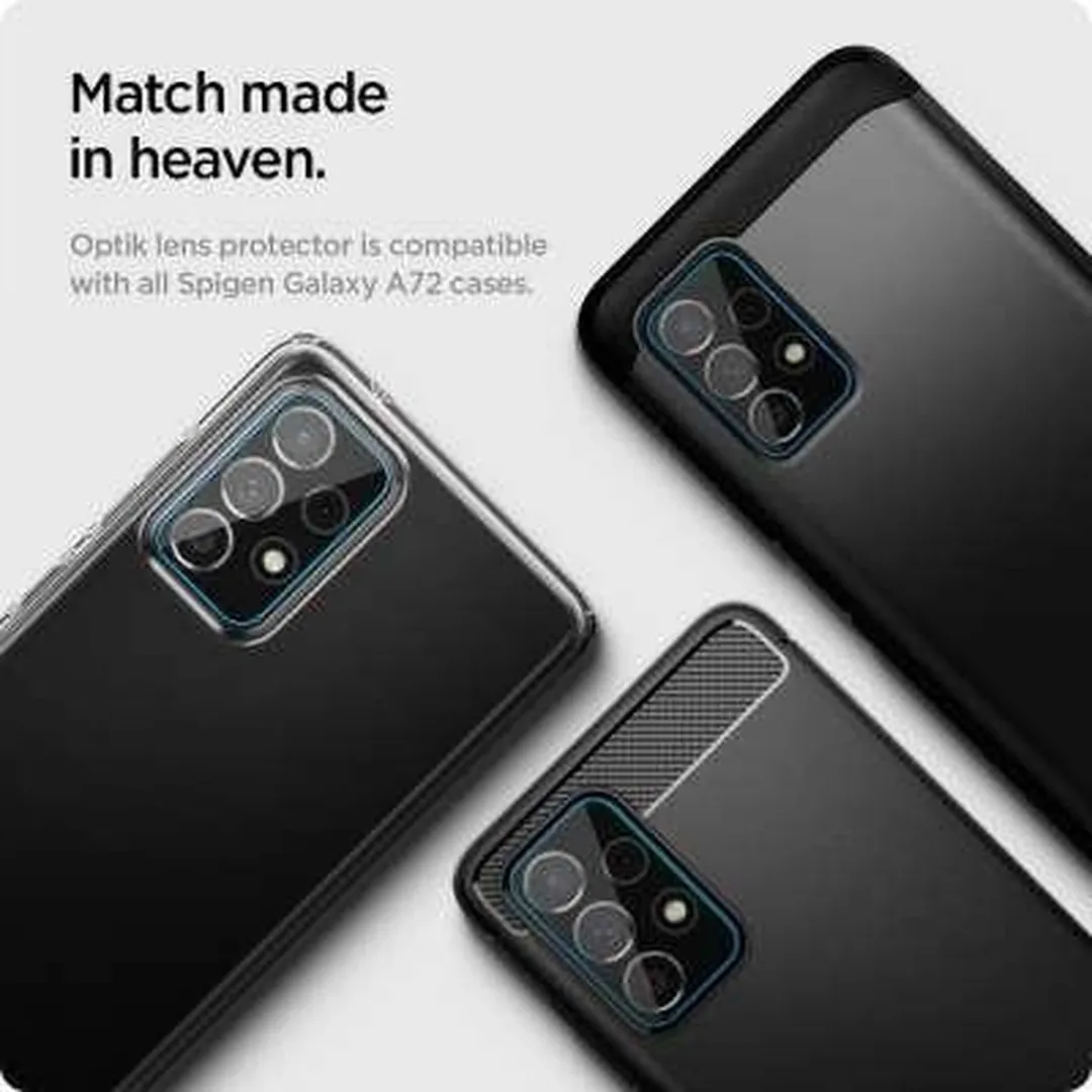Spigen Camera Lens Glass Protector - Samsung Galaxy A72 - 2 Stuks - Zwart