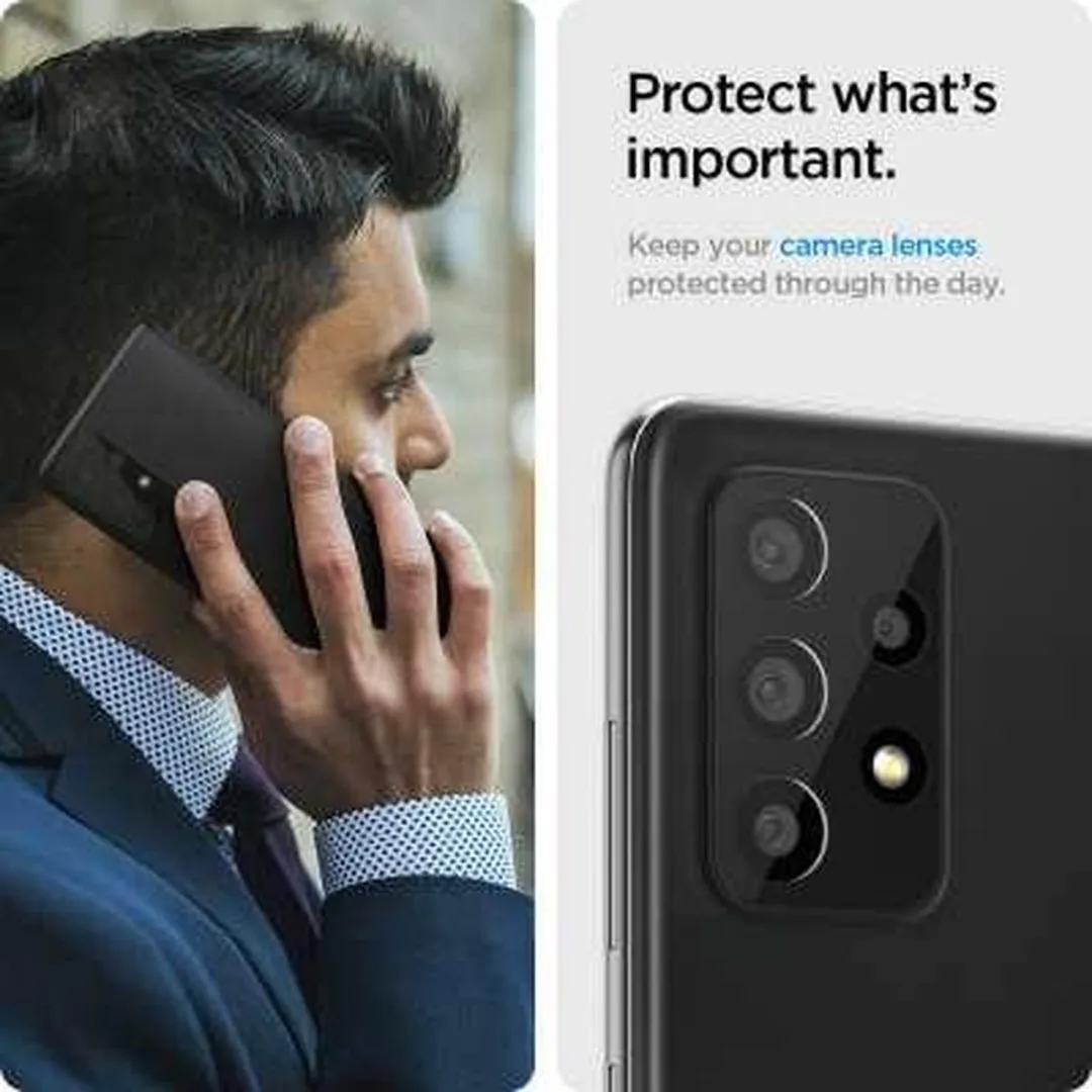 Spigen Camera Lens Glass Protector - Samsung Galaxy A72 - 2 Stuks - Zwart