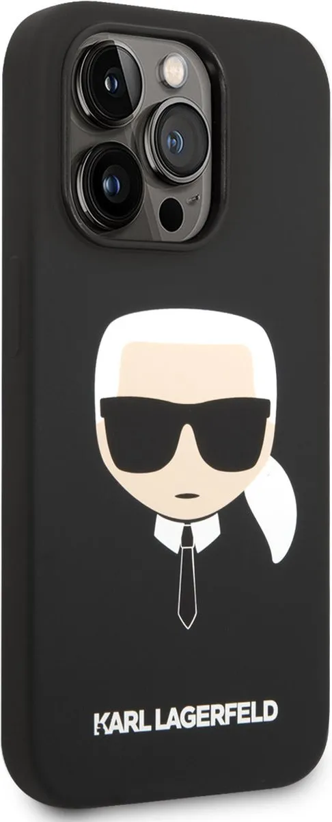 Karl Lagerfeld iPhone 14 Pro Max Hardcase Karl's Head - Zwart - afbeelding 6 van 6