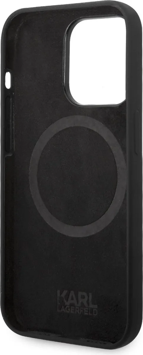 Karl Lagerfeld iPhone 14 Pro Max Hardcase Karl's Head - Zwart