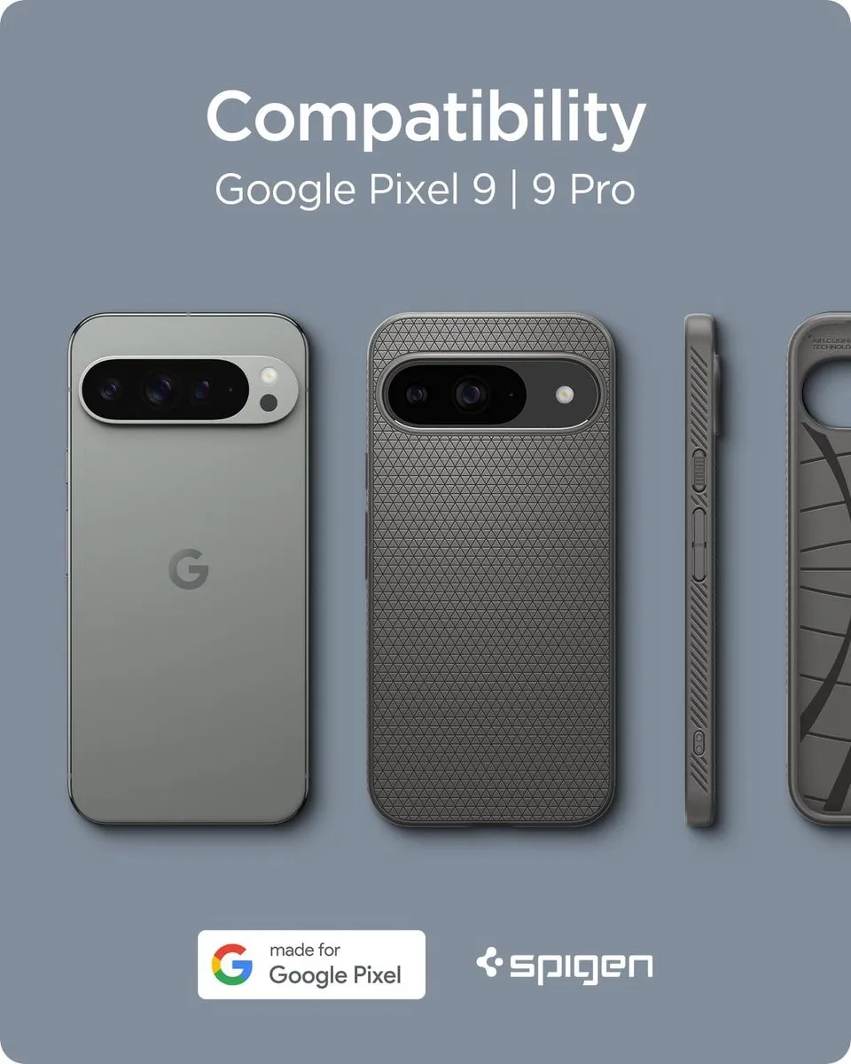 Spigen Liquid Air Hoesje - Google Pixel 9/9 Pro - Grijs