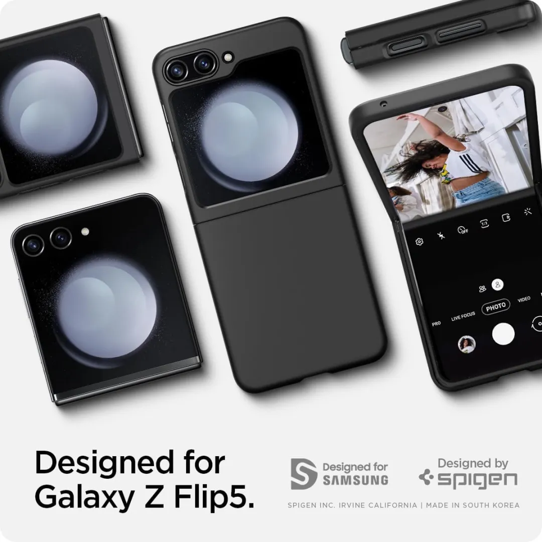 Spigen Air Skin Hoesje Samsung Galaxy Z Flip 5 - Zwart