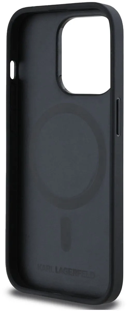 Karl Lagerfeld Hoesje iPhone 14 Pro Max MagSafe - Zwart