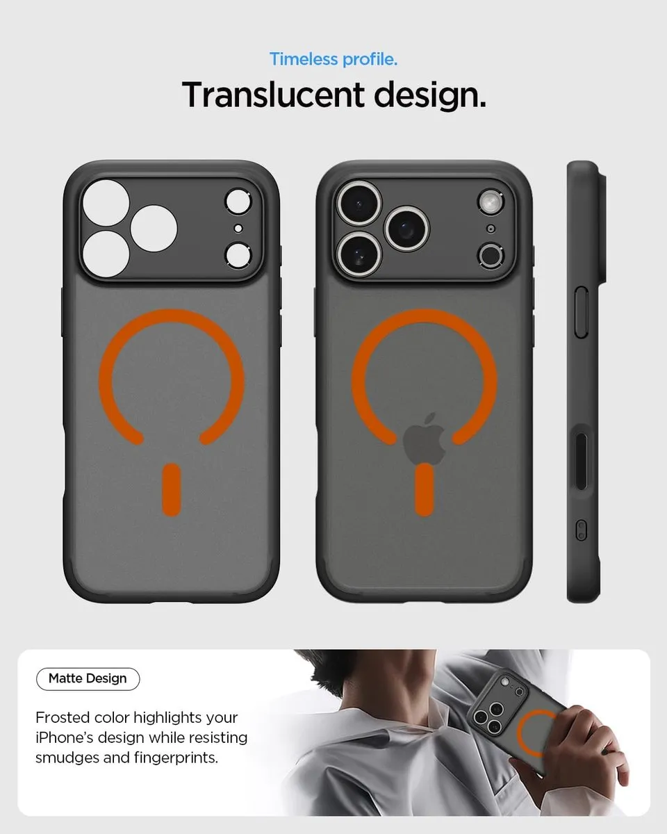 Spigen Ultra Hybrid Back Cover iPhone 17 Pro Max - Frost Black Orange