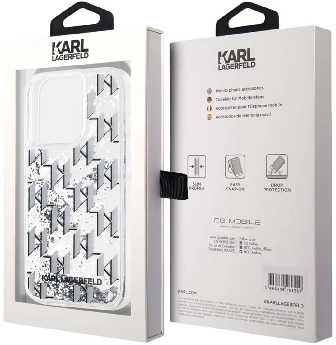 Karl Lagerfeld Back Cover KLHCP15XLKLGKCCH iPhone 15 Pro Max - Wit - afbeelding 6 van 6