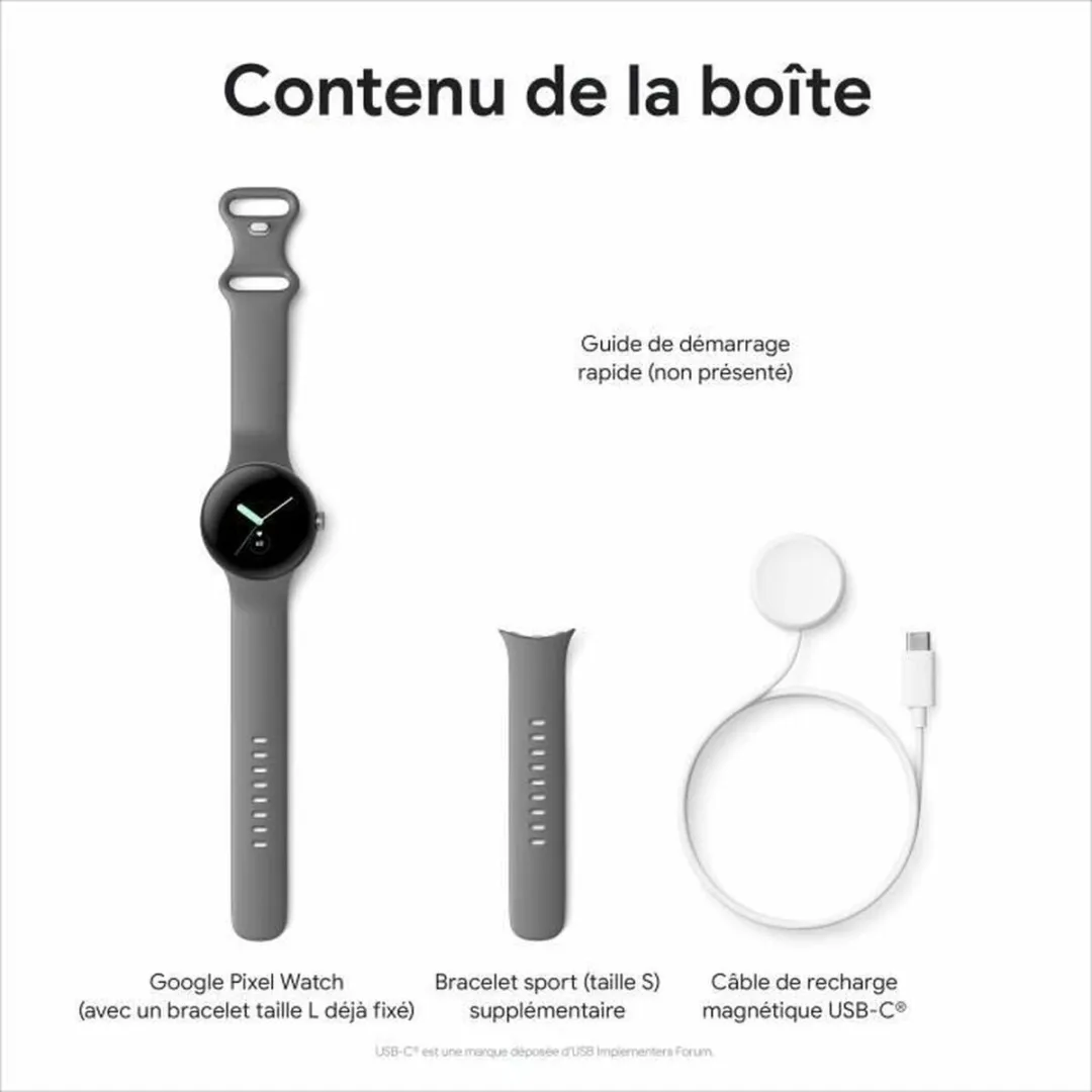 Google Pixel Watch 41mm - Grijs - afbeelding 2 van 5