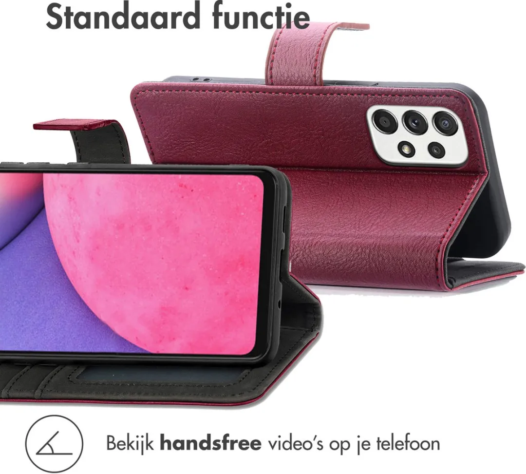 Imoshion Hoesje Samsung Galaxy A33 - 3 Pasjes - Bordeaux