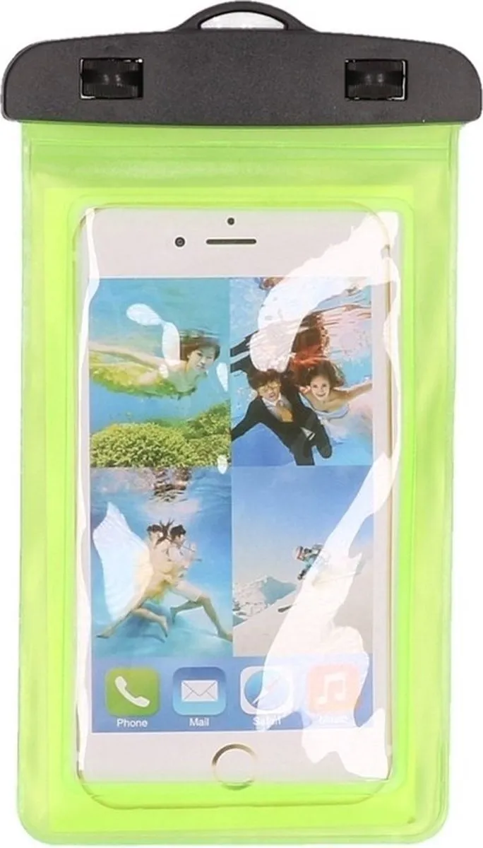 Bellatio Design Telefoonhoesje Groen - Waterdicht 21x11,5cm
