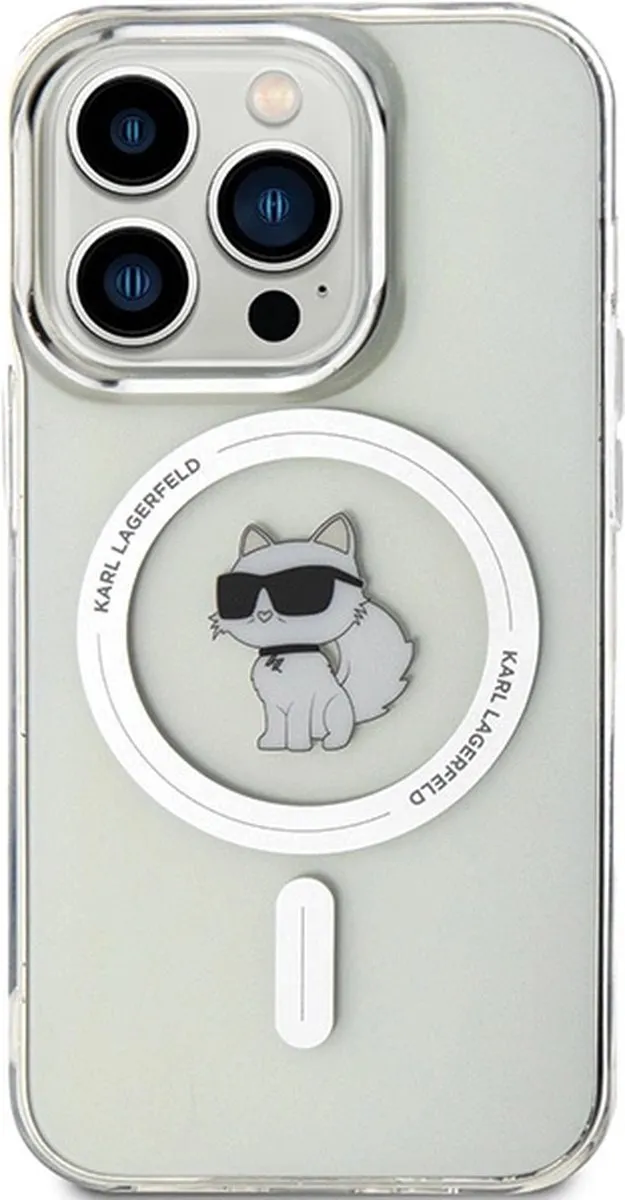 Karl Lagerfeld IML Choupette MagSafe Hoesje iPhone 14/Pro - Transparant