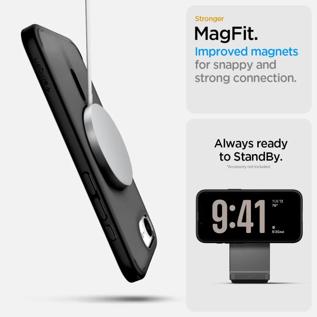 Spigen iPhone 16e Ultra Hybrid Back Cover - Zwart