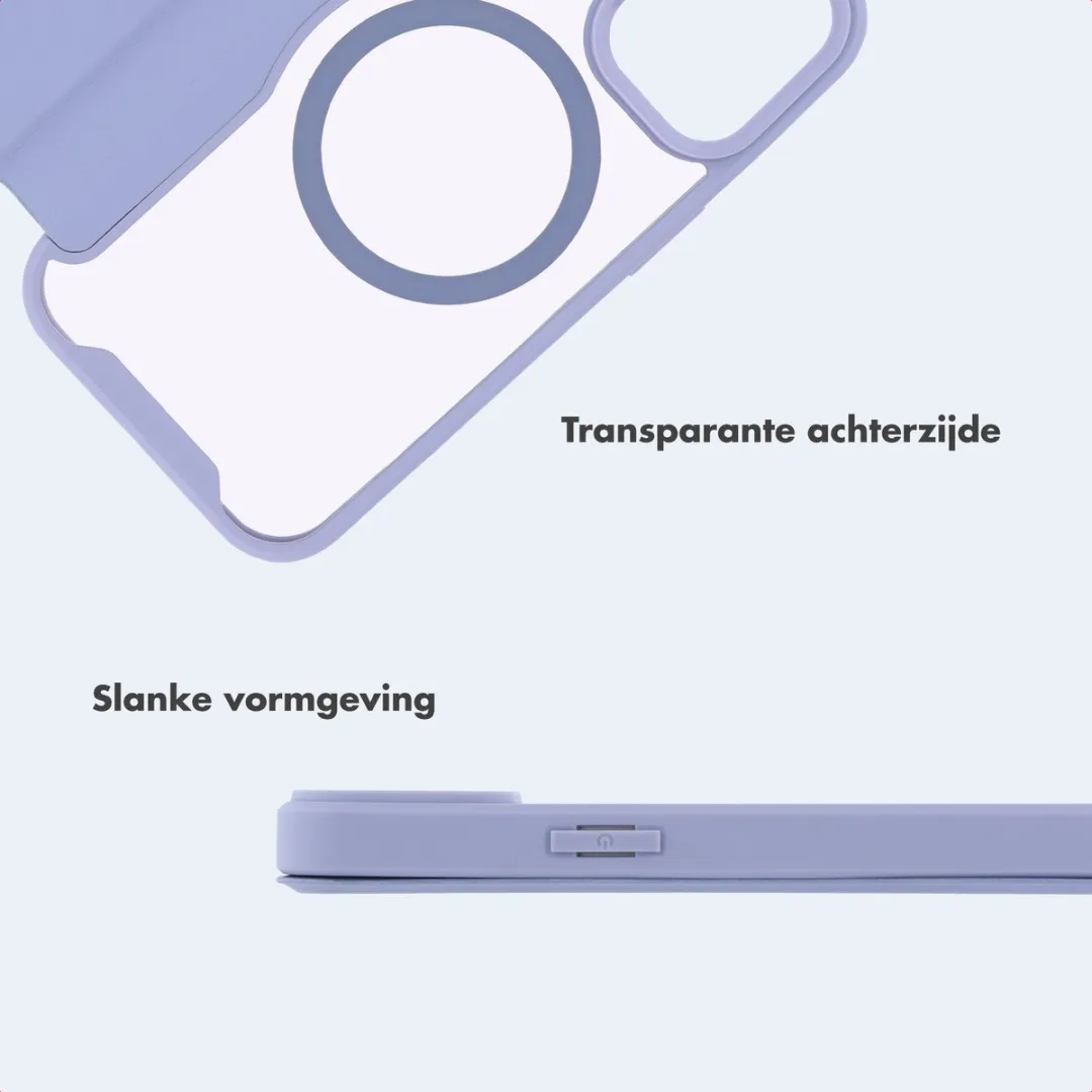 Imoshion iPhone 15 MagSafe Hoesje - Transparant Paars - 2 Pasjes