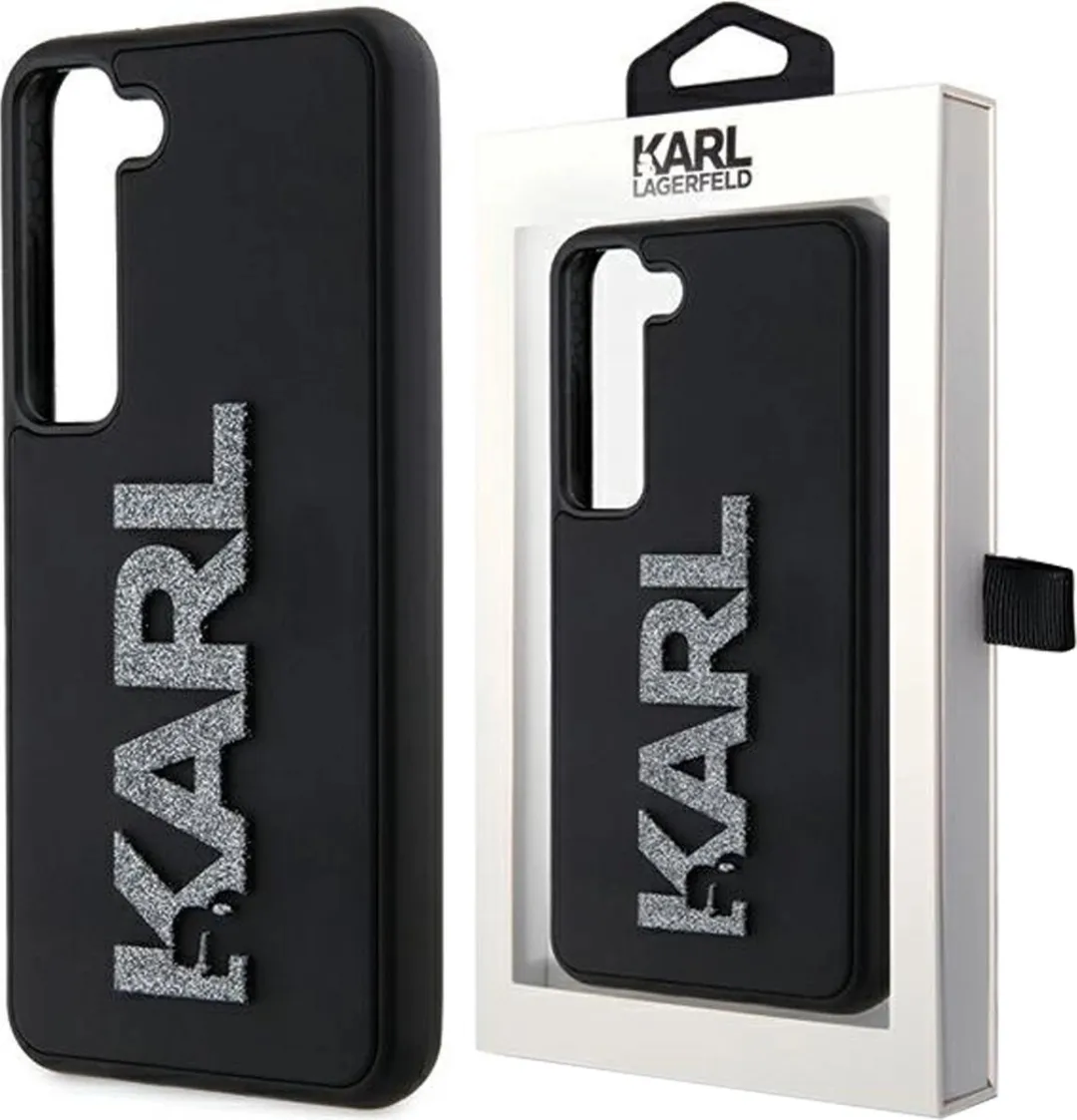 Karl Lagerfeld 3D Glitter Back Case S23 - Zwart - afbeelding 6 van 6