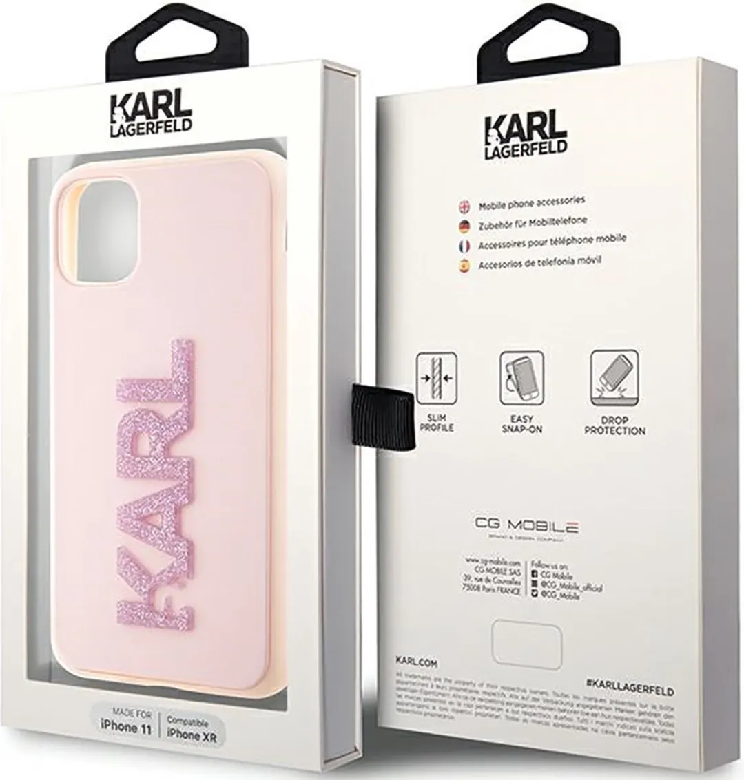Karl Lagerfeld iPhone 11/XR Backcase - Roze
