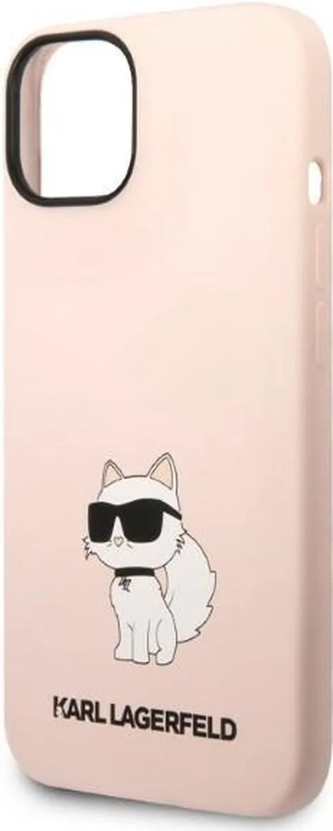 Karl Lagerfeld KLHCP14MSNCHBCP iPhone 14 Plus Hoesje - Roze
