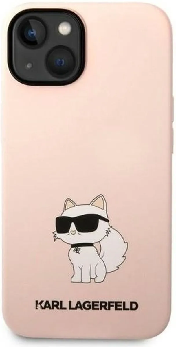 Karl Lagerfeld KLHCP14MSNCHBCP iPhone 14 Plus Hoesje - Roze