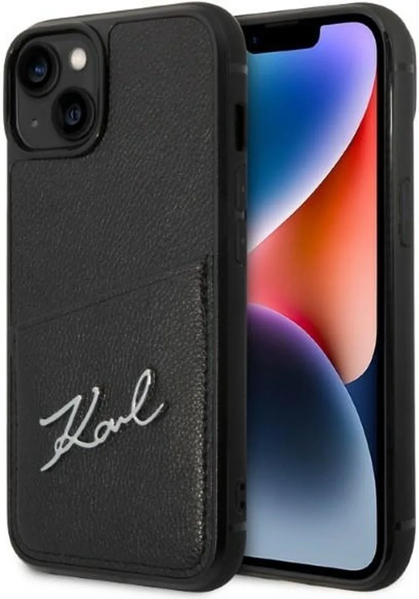 Karl Lagerfeld KLHCP14MCSSK iPhone 14 Plus Hardcase - Zwart - 1 Kaartslot