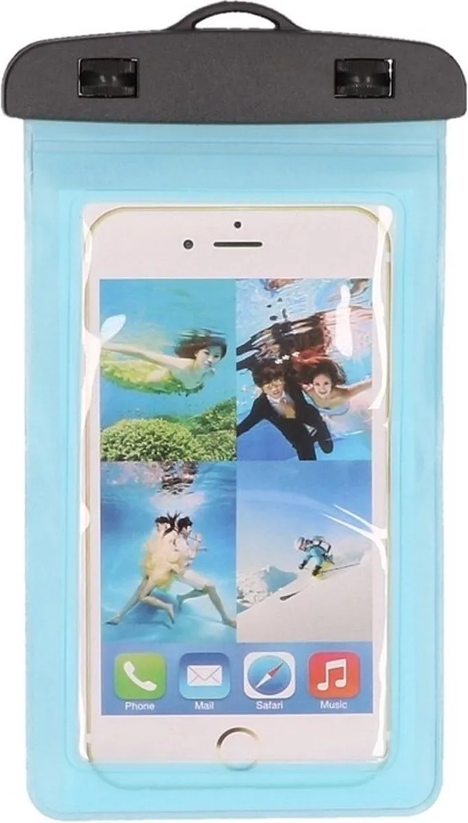 Bellatio Design Telefoonhoesje Blauw - Waterdicht 21x11,5cm