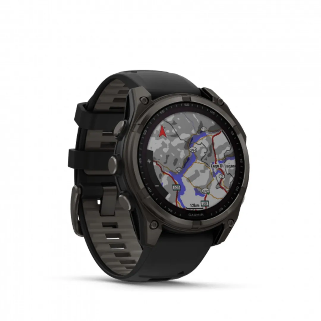 Garmin Fenix 8 Solar 47mm - Carbon Gray DLC Titanium - GPS Smartwatch - Zwart/Grijs