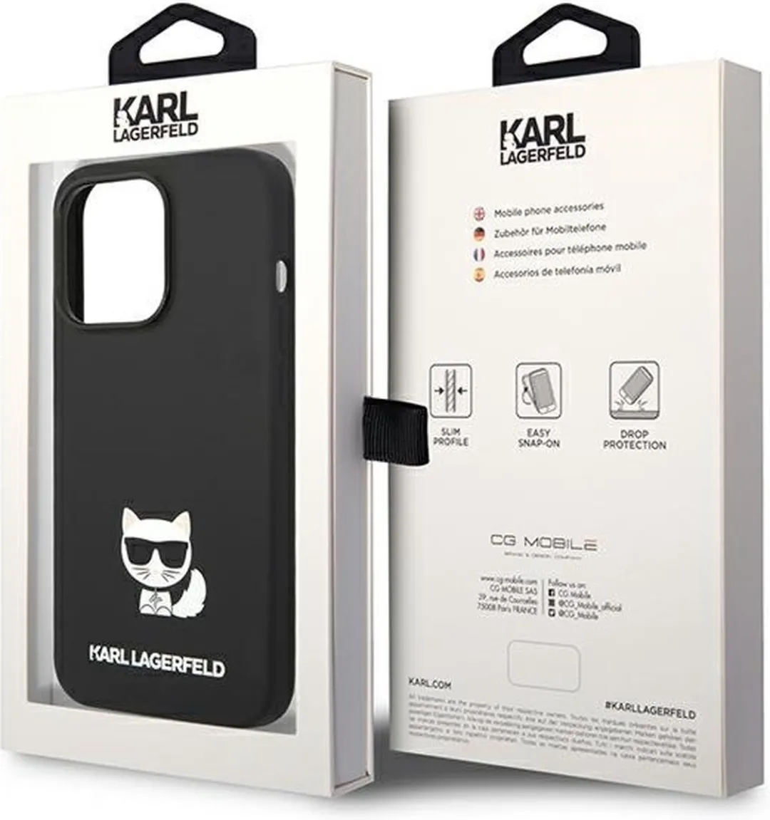 Karl Lagerfeld KLHCP14XSLCTBK iPhone 14 Pro Max Hoesje - Zwart - afbeelding 6 van 6