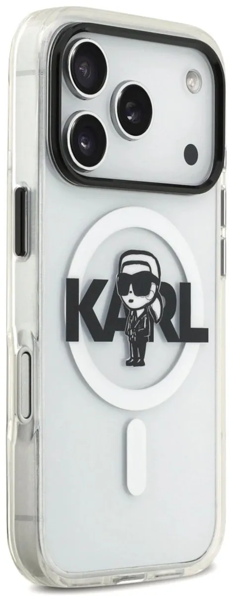 Karl Lagerfeld Case IML Sketch Logo MagSafe - iPhone 17 Pro - Zwart