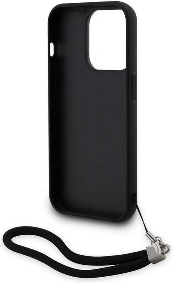 Karl Lagerfeld Reversible Sequins Back Case iPhone 14 Pro Max - Zwart/Grijs
