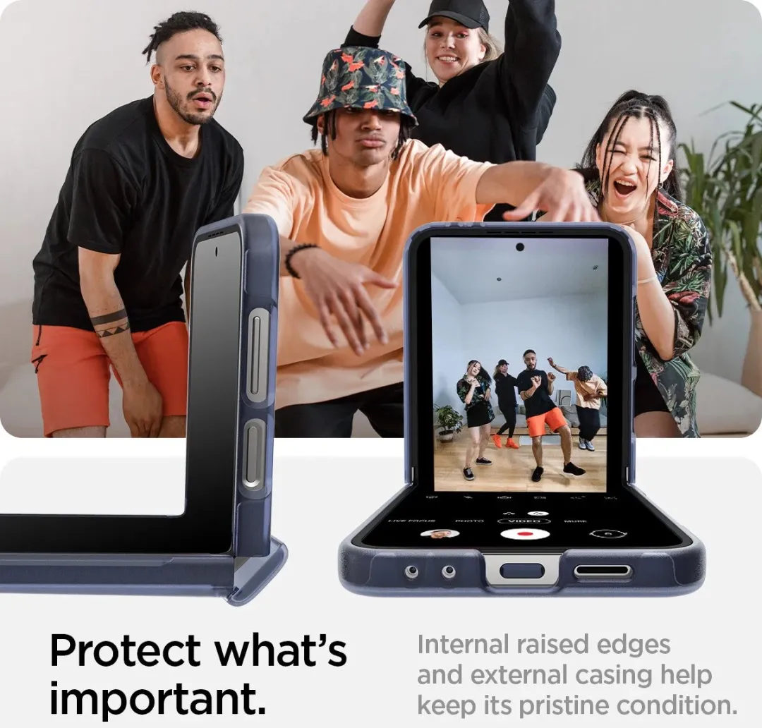 Spigen Ultra Hybrid Back Cover - Samsung Galaxy Z Flip 7 FE - Blauw