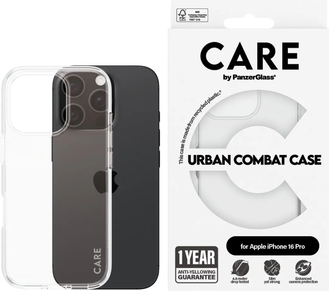 PanzerGlass PG-1354 Hoesje iPhone 16 Pro - Transparant
