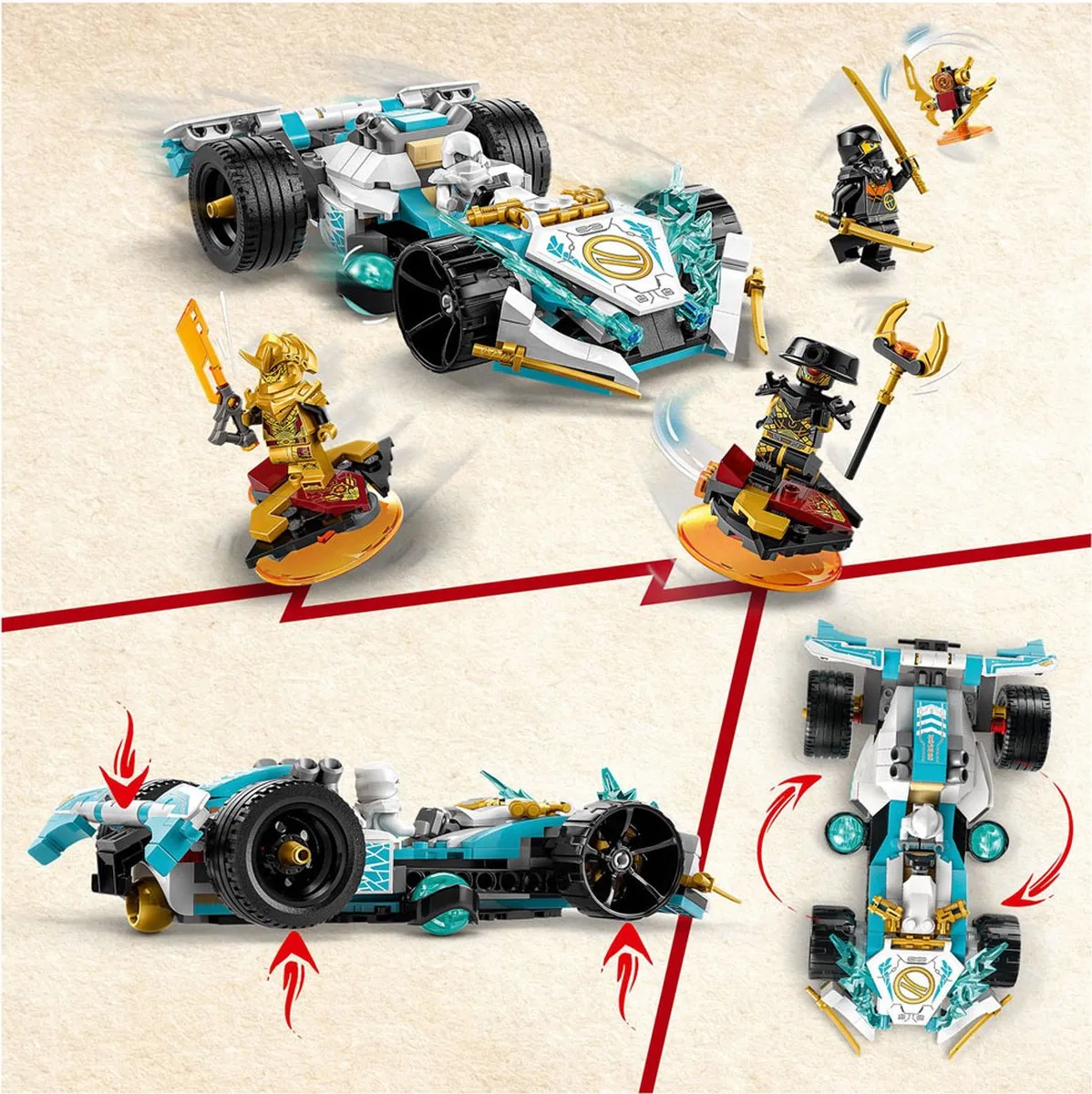 LEGO Ninjago Zane’s Drakenkracht Spinjitzu Auto 71791 - 307 Stukken - afbeelding 6 van 6