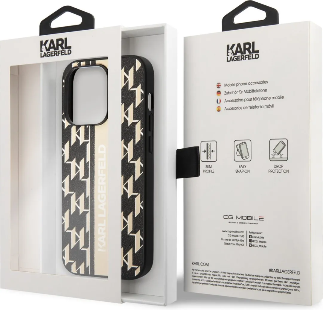Karl Lagerfeld iPhone 14 Pro Hoesje H4868 - Zwart