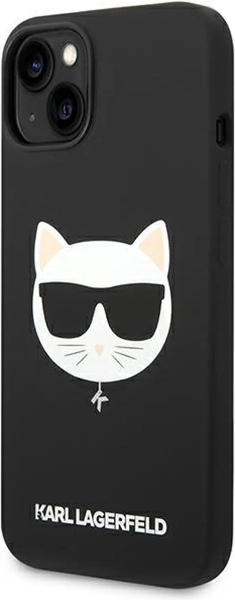 Karl Lagerfeld KLHMP14MSLCHBK iPhone 14 Plus Hoesje - Zwart - Choupette Head Magsafe - afbeelding 6 van 6