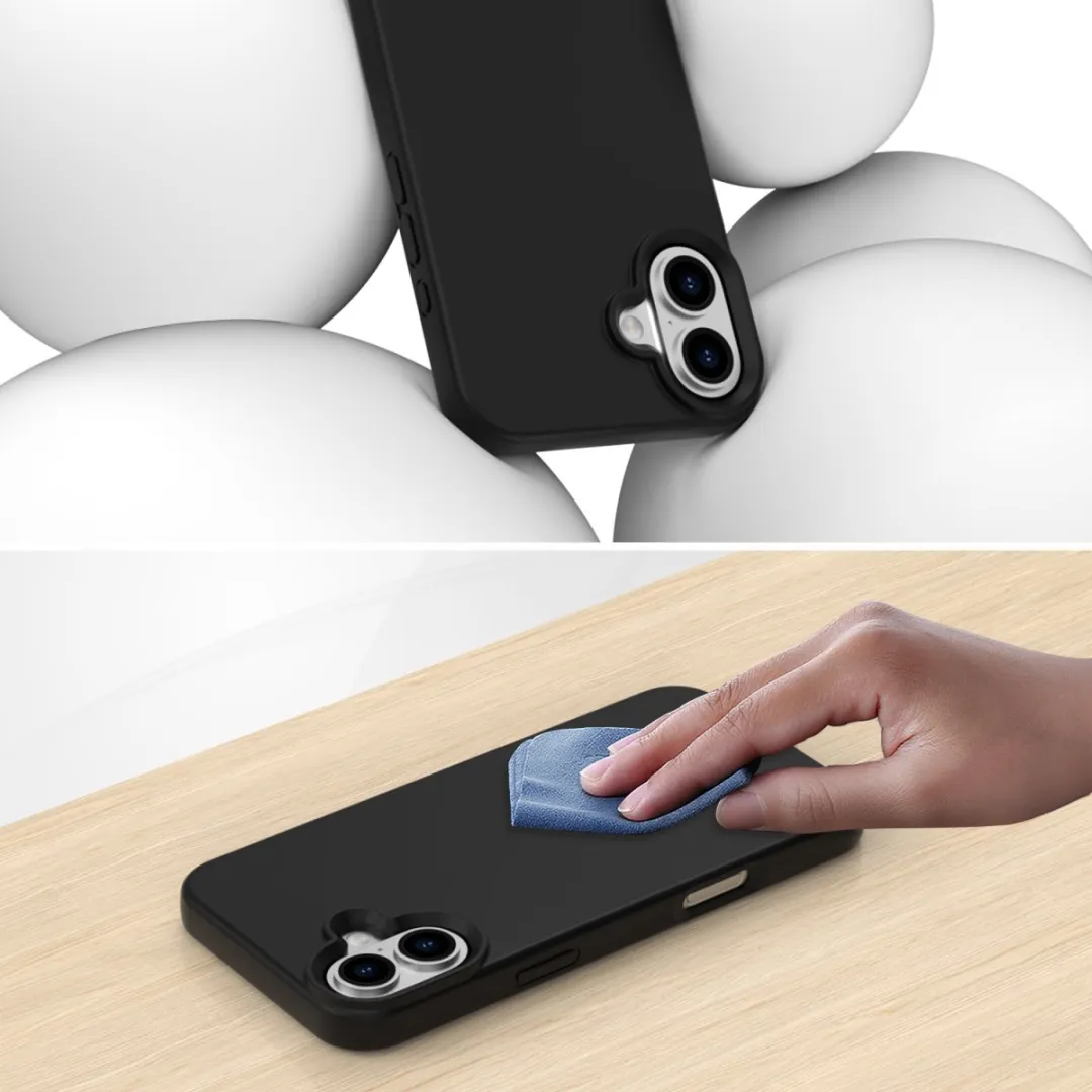 4Smarts Silicone Case Cupertino Apple iPhone 16 - Zwart - 541186