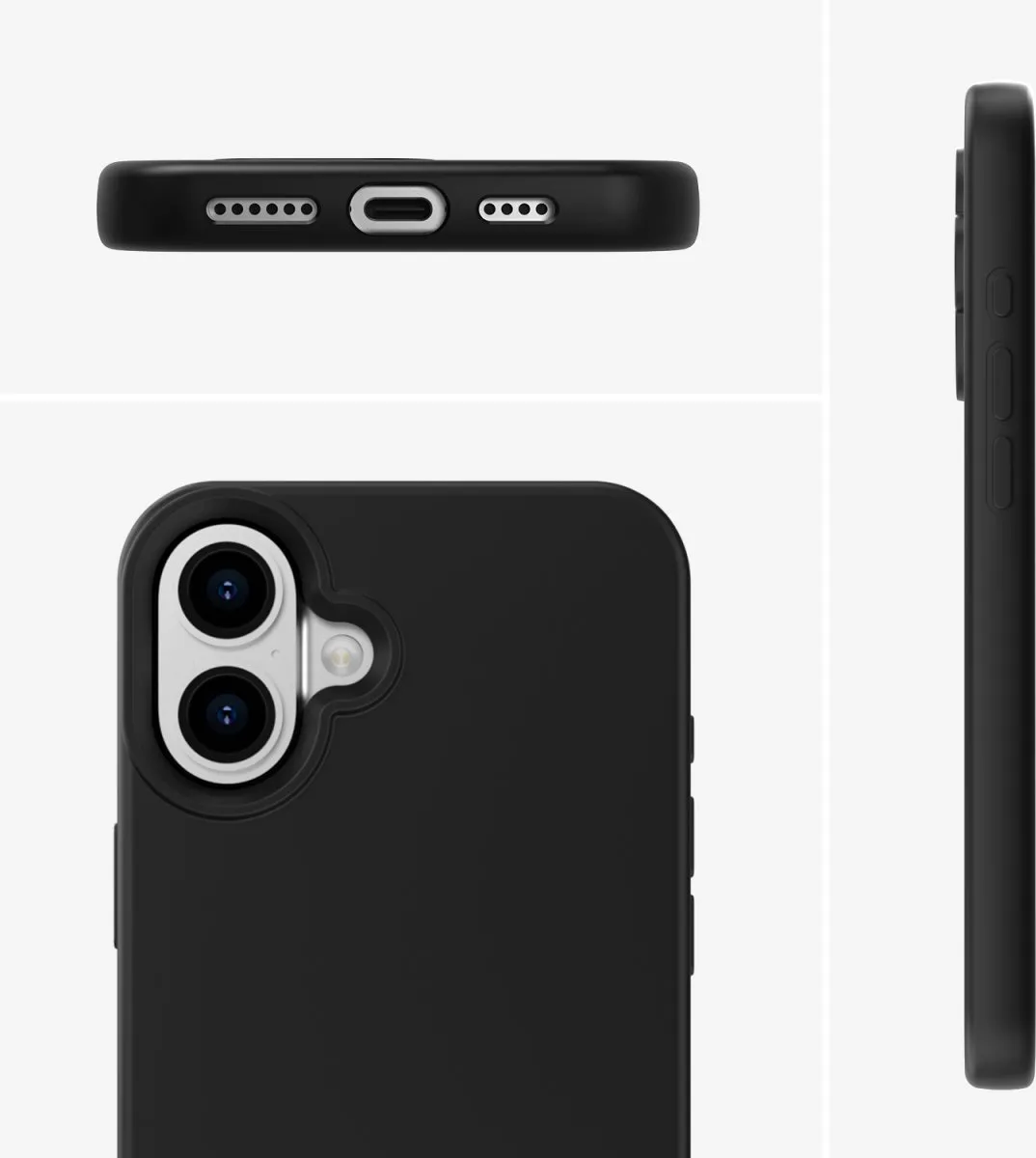 4Smarts Silicone Case Cupertino Apple iPhone 16 - Zwart - 541186