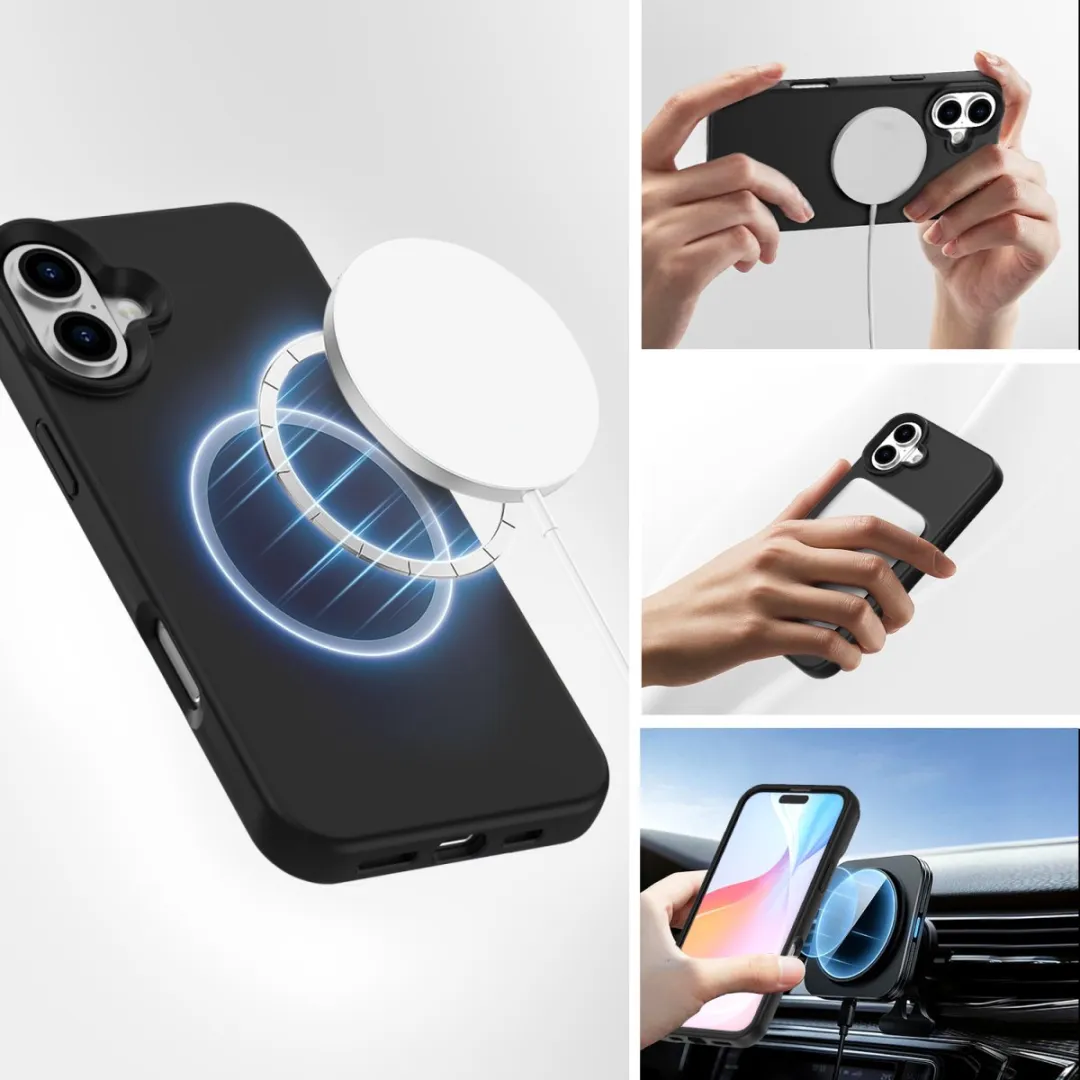 4Smarts Silicone Case Cupertino Apple iPhone 16 - Zwart - 541186