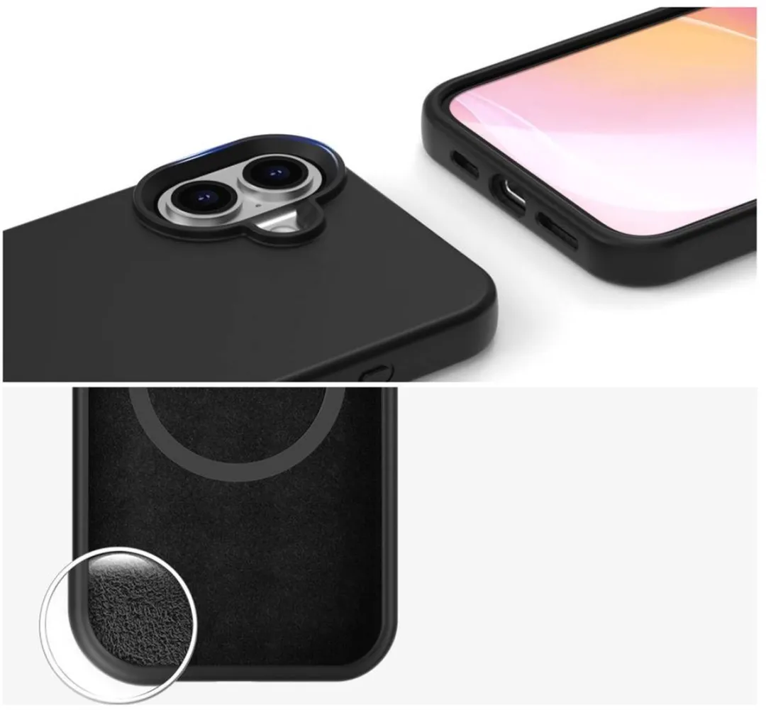 4Smarts Silicone Case Cupertino Apple iPhone 16 - Zwart - 541186 - afbeelding 6 van 6
