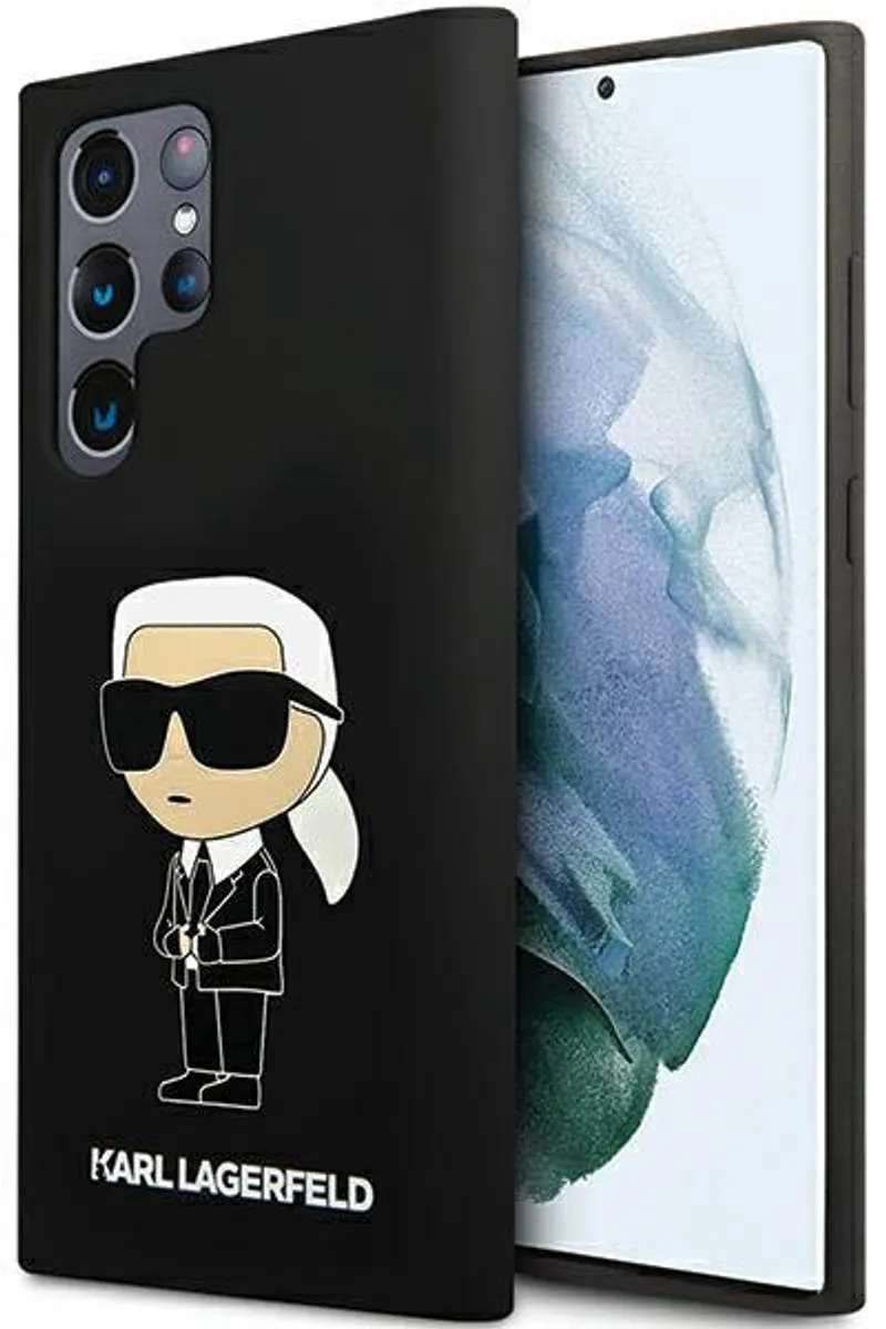 Karl Lagerfeld KLHCS24LSNIKBCK Telefoonhoesje - Samsung Galaxy S24 Ultra - Zwart