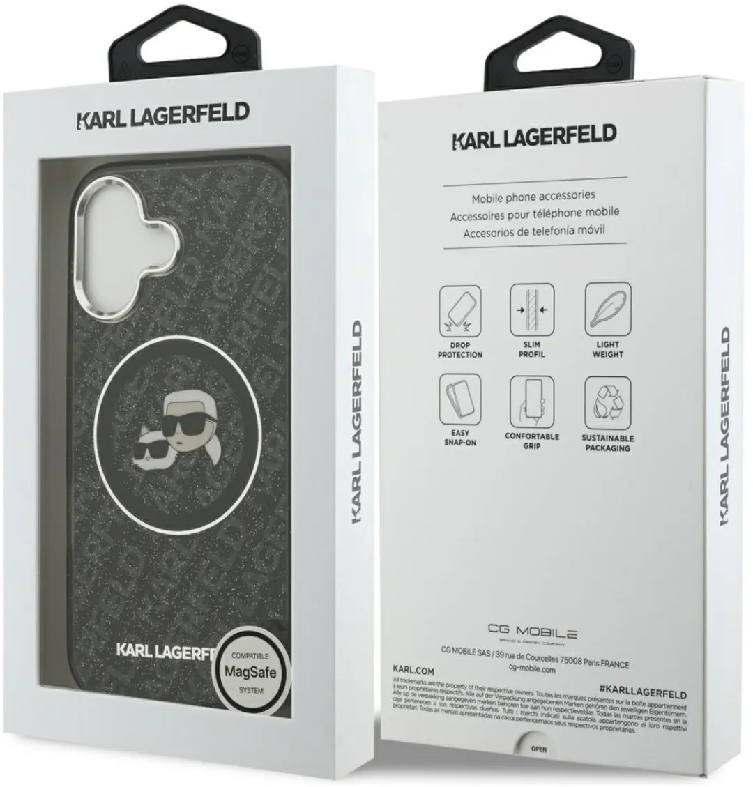 Karl Lagerfeld iPhone 17 Hoesje - Magsafe - Zwart