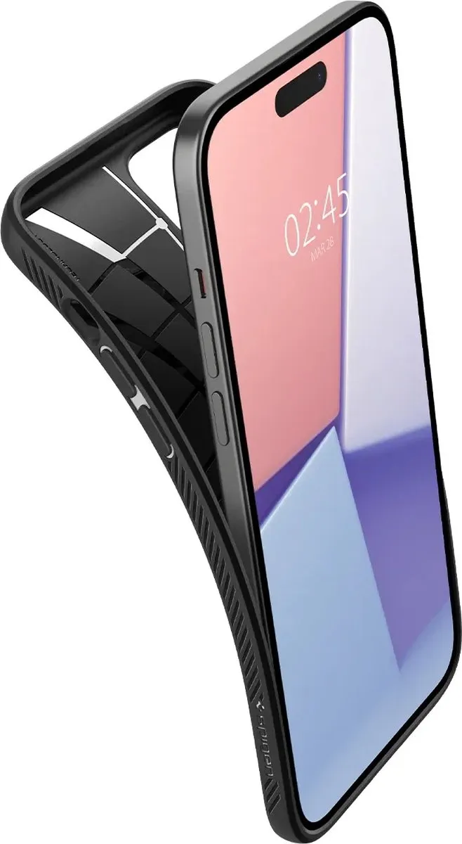 Spigen Liquid Air Back Cover iPhone 15 Plus - Zwart