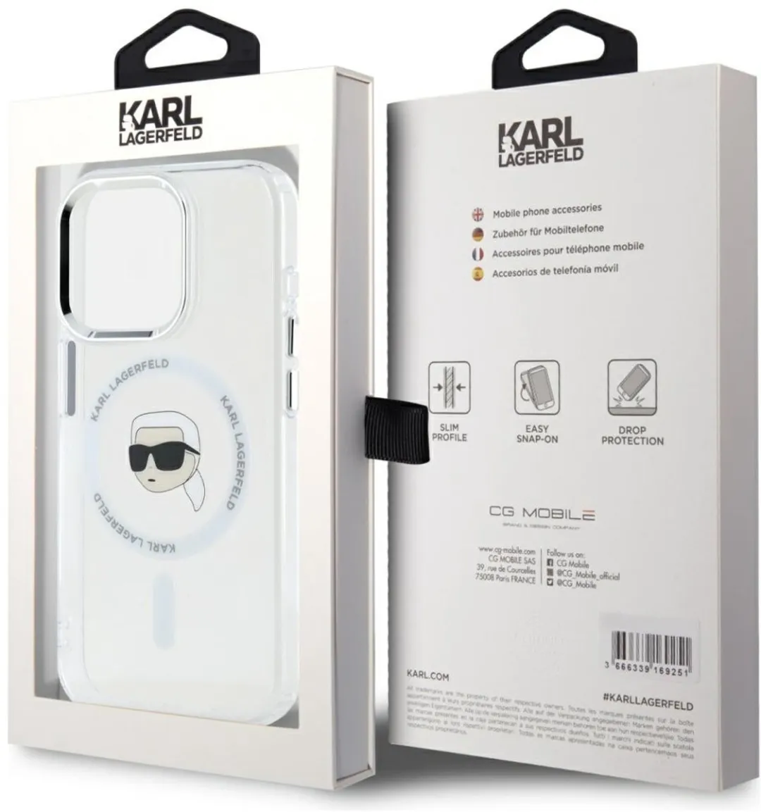 Karl Lagerfeld IML Magsafe Hoesje - Transparent - afbeelding 6 van 6