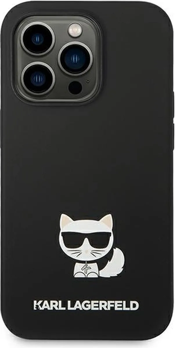Karl Lagerfeld KLHCP14LSLCTBK iPhone 14 Pro Hoesje - Zwart