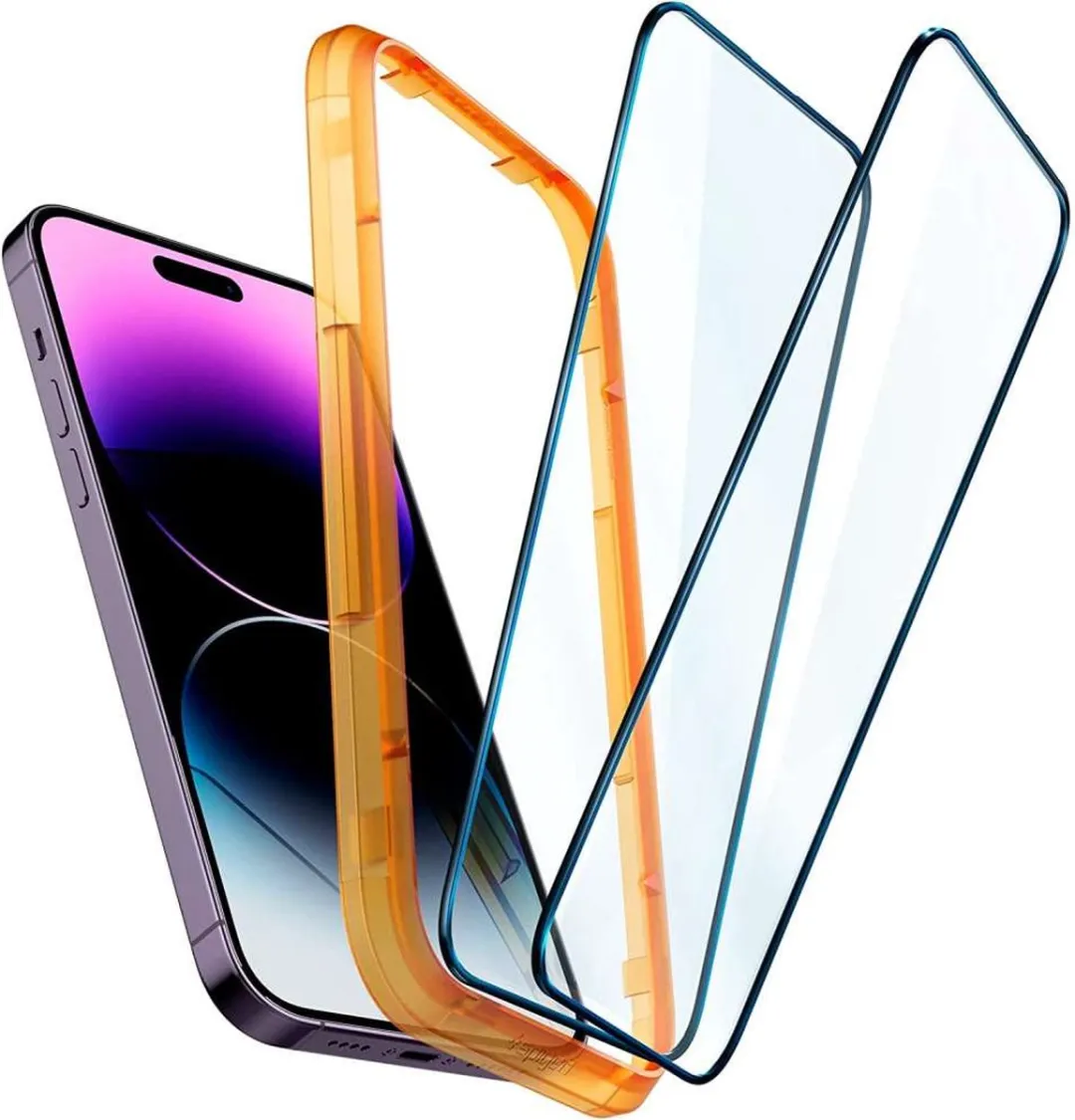 Spigen AlignMaster Full Cover Screenprotector iPhone 14 Pro - 2 Stuks - afbeelding 2 van 4