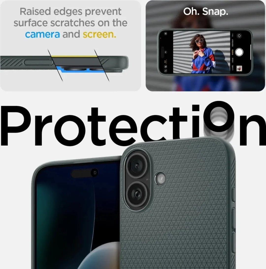 Spigen iPhone 16 Liquid Air Back Cover - Groen