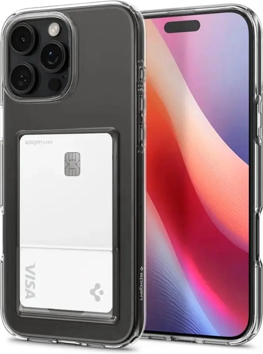 Spigen Crystal Slot Back Cover iPhone 16 Pro Max - Transparant - afbeelding 6 van 6